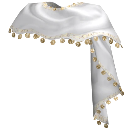 Elegant Coin Satin White Gold Scarf 3.0