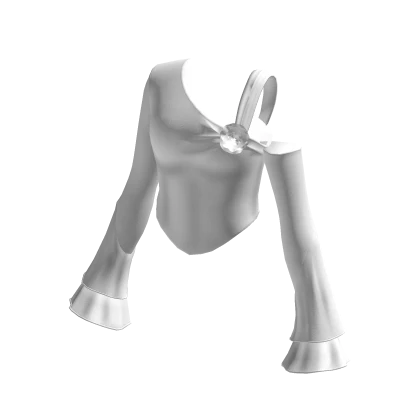 White off shoulder flower top 