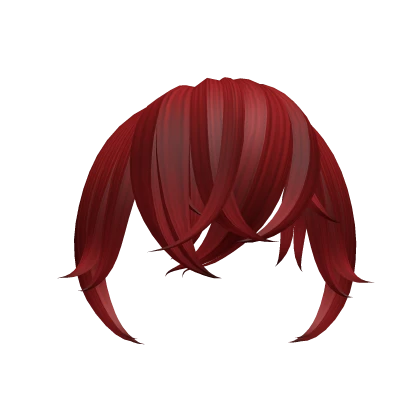 Red Overgrown Messy Bangs