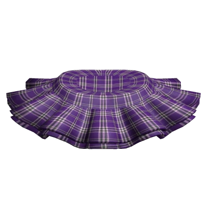 [Blush Fashion] Purple Plaid Frill Skirt