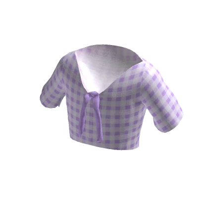 Aesthetic Purple Plaid Top