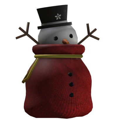 ❄️ Red Christmas Bag & Snowman w/ Top Hat