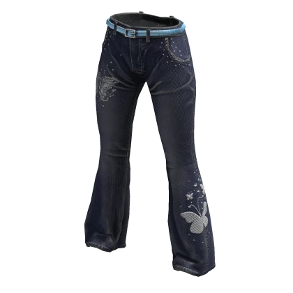 ardor* - cute glitter jeans (dark blue)