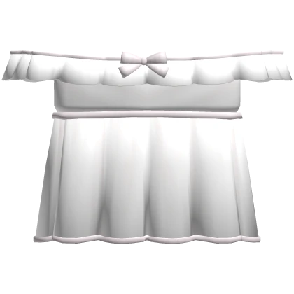 ♡ off shoulder cute igari white ruffle dress