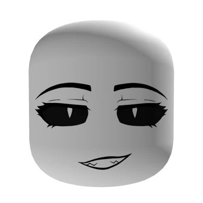 Monster Calm Black Eyes Girl - White Face