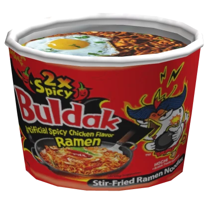 Matching Korean Buldak Red Spicy Noodles Body