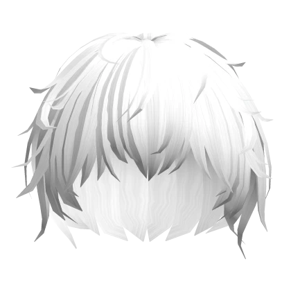 messy white silky anime protagonist boy men hair