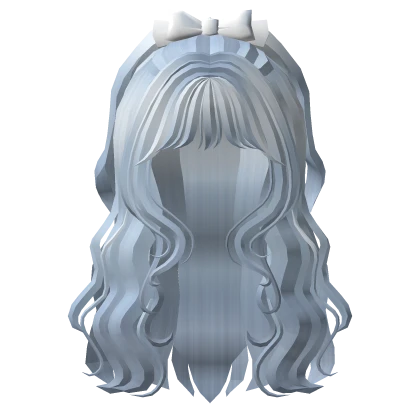 🍀Big Bow Half Up Hair (Blue)