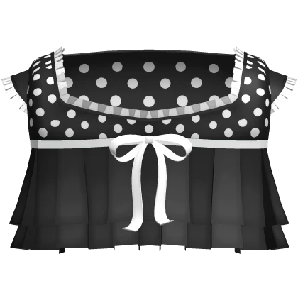 doll bow shirt in black and white