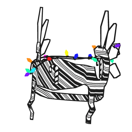 Christmas Winter Black Candy Cane Valkyrie