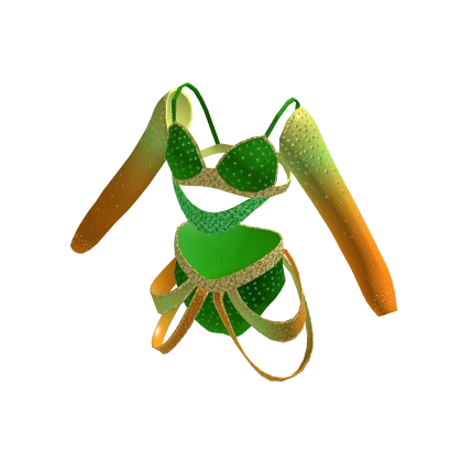  Green and orange Carnival Star Bikini