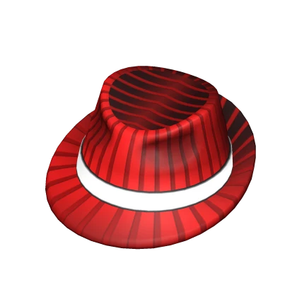 Red Pinstripe Fedora