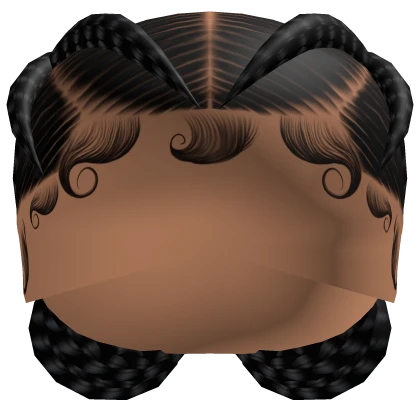𝓢 | Black Criss Cross Stitch Braids 