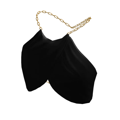 Crop Top With Chain Black