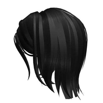 Short Layered Wolfcut Hair - Black