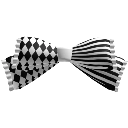 Patterned Jester Goth Bow