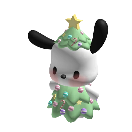 Holdable doggy Plushie Pochacco Christmas tree