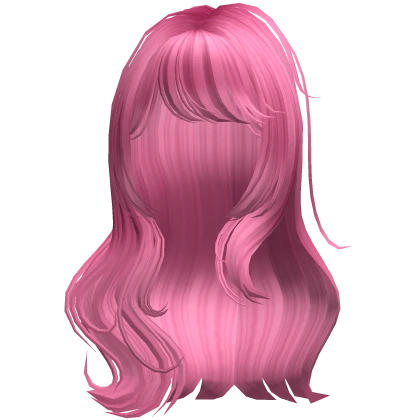 ♡ elegant long wavy hair (hot pink)