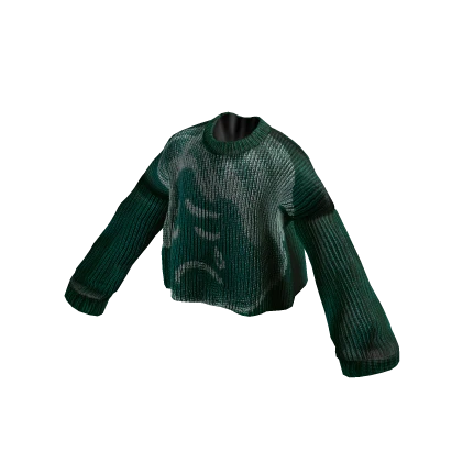 MARCHÉE - Sad Bacon Graphic Boxy Knit Sweater