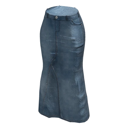 ʚ long y2k denim skirt light blue