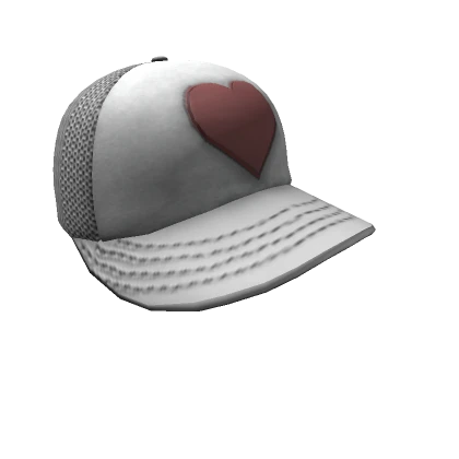 Hearts White Baseball Cap