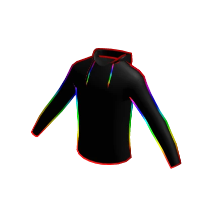 🌈 Sweatshirt Black Cartoony Rainbow Hoodie