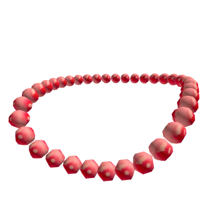 Pearled Necklace (Red)