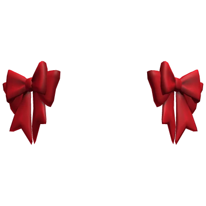 Red Christmas Hair Bows
