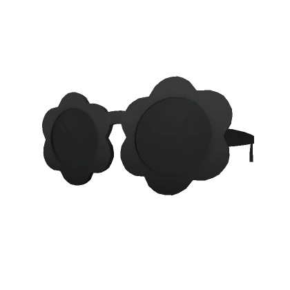 Black Flower Sun Glasses