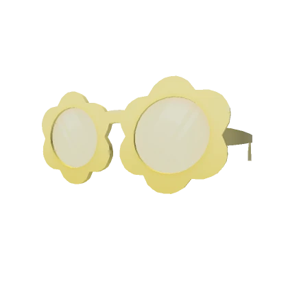 Yellow Flower Sun Glasses