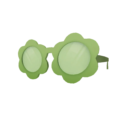 green Flower Sun Glasses