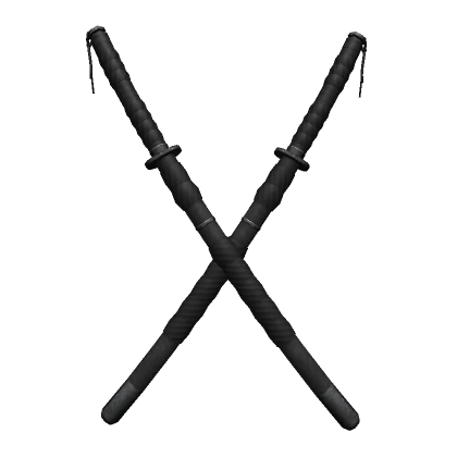 Dual Sheathed Back Katanas (Black)