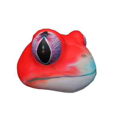 Frog toad head Red 🐸🔴