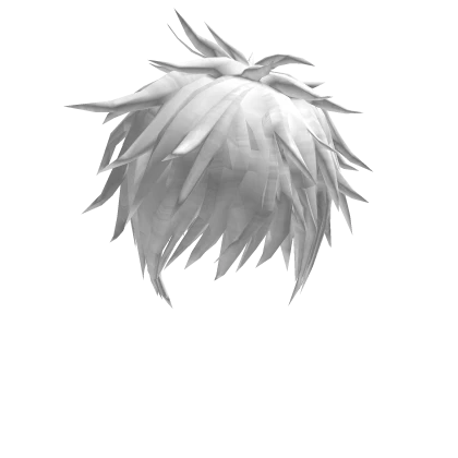 white spiky messy hair