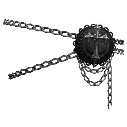 gothic ruffle eyepatch w cross - black
