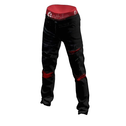 Red and Black Jeans