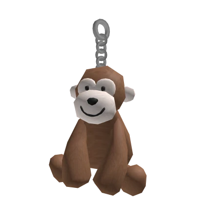 ♡ fluffy jelly monkey keychain