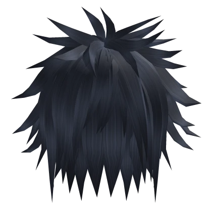 midnight blue emo spiky messy anime boy hair