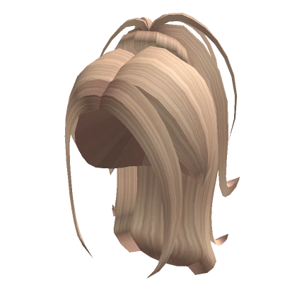 Aesthetic Long Y2k Messy Ponytail (Blonde)