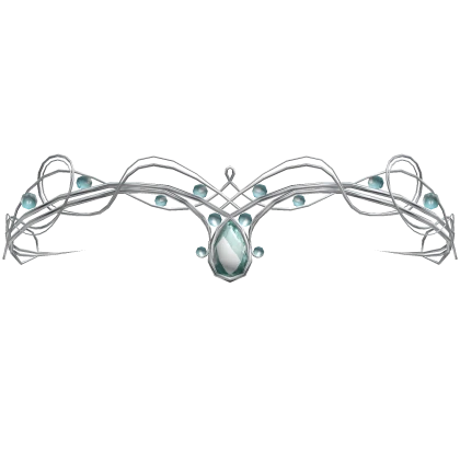 Diamond Crystal Fairy Elf Tiara with Silver Pearls