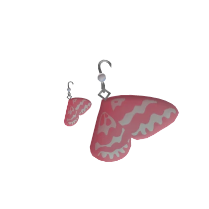 Pink Butterfly Wing Earrings