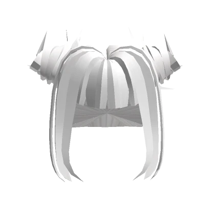 Spiky Bun White Anime Hair