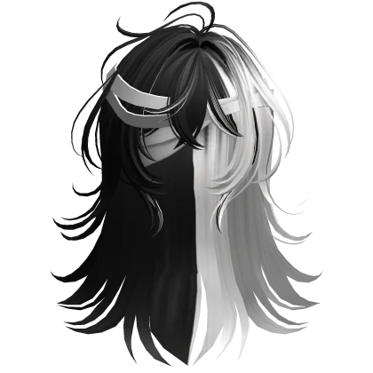 Black&White Bandaged Anime Hair