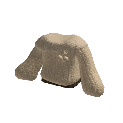 Oversized Beige Sweater with Brown Skirt