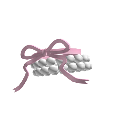 ♡ Cutesy pearls bracelet with pink lace bow ♡