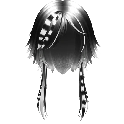 visual kei raccoon jellyfish hair (black white)