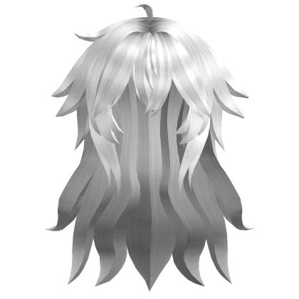 Messy Long Hair - White