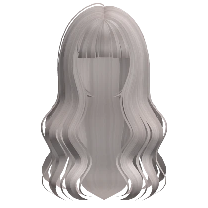♡꒰ wavy silver long dollette hair