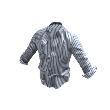 ʚ♡ɞ  Messy Striped White Open Button Up Top