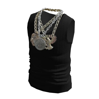 Black T-shirt w Millionaire Chains 